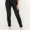 Women FRANK LYMAN Bottoms | Frank Lyman- Beaded Slim Leg Jeans Black