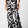 Women JOSEPH RIBKOFF Bottoms | Joseph Ribkoff- Geo Print Wide Leg Pants Black Multi