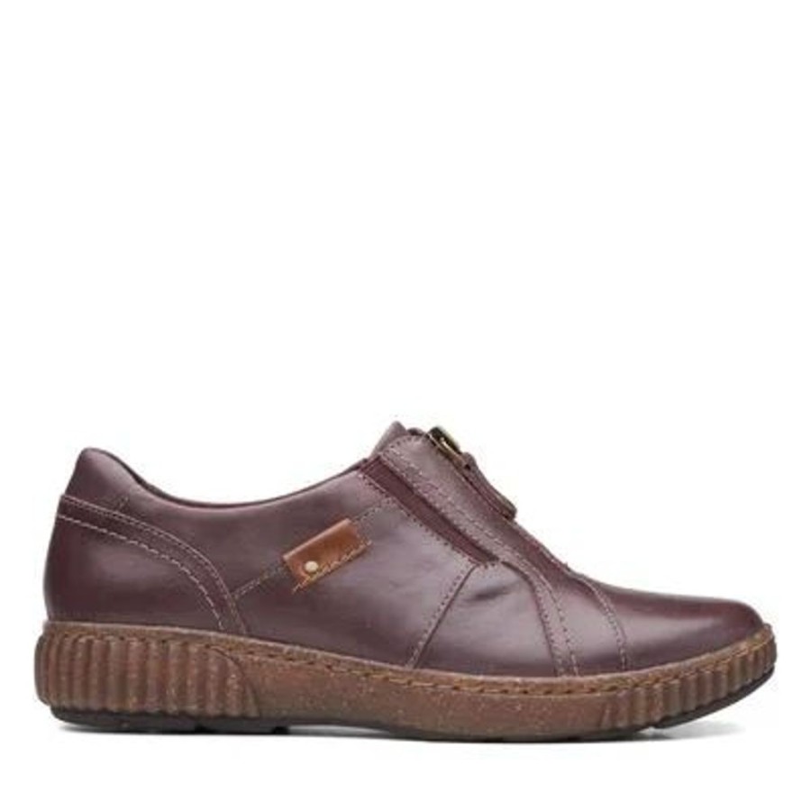 Women CLARKS Casual Footwear | Clarks- Women'S Hike Magnolia Zip Shoe Burgundy