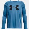 Kid UNDER ARMOUR Tops | Under Armour- Boys' Ua Tech™ Big Logo Long Sleeve Blue