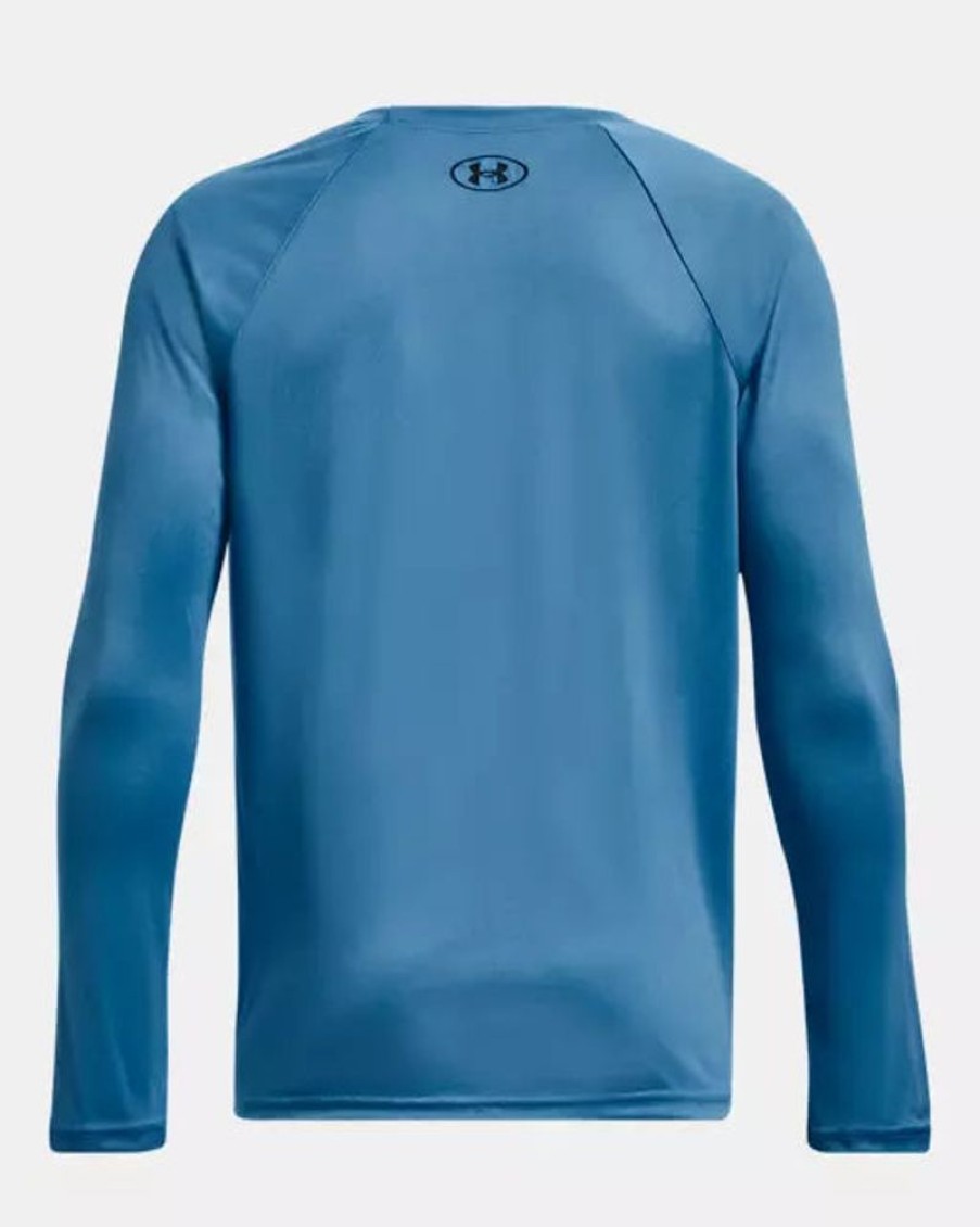 Kid UNDER ARMOUR Tops | Under Armour- Boys' Ua Tech™ Big Logo Long Sleeve Blue