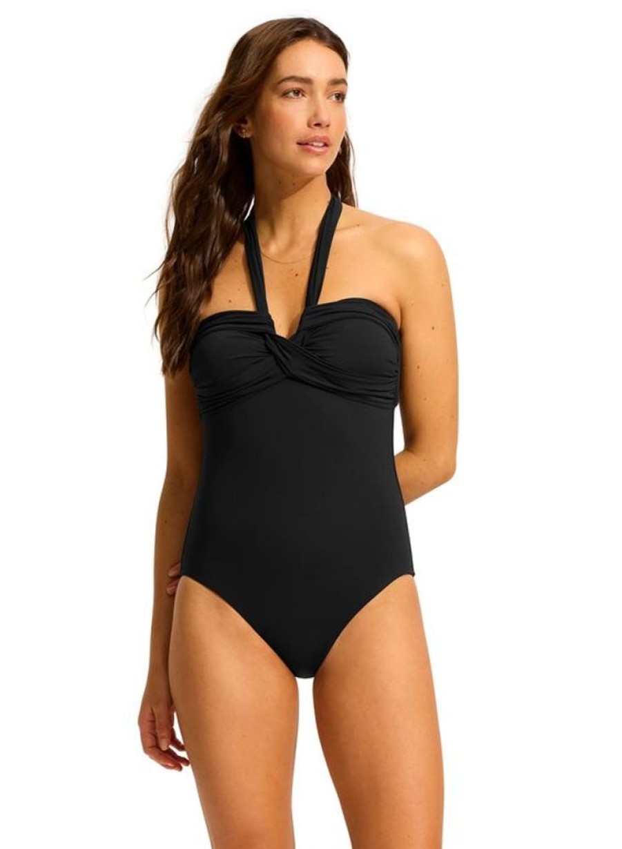 Women SEAFOLLY One Piece | Seafolly- Ladies Halter Bandeau One Piece