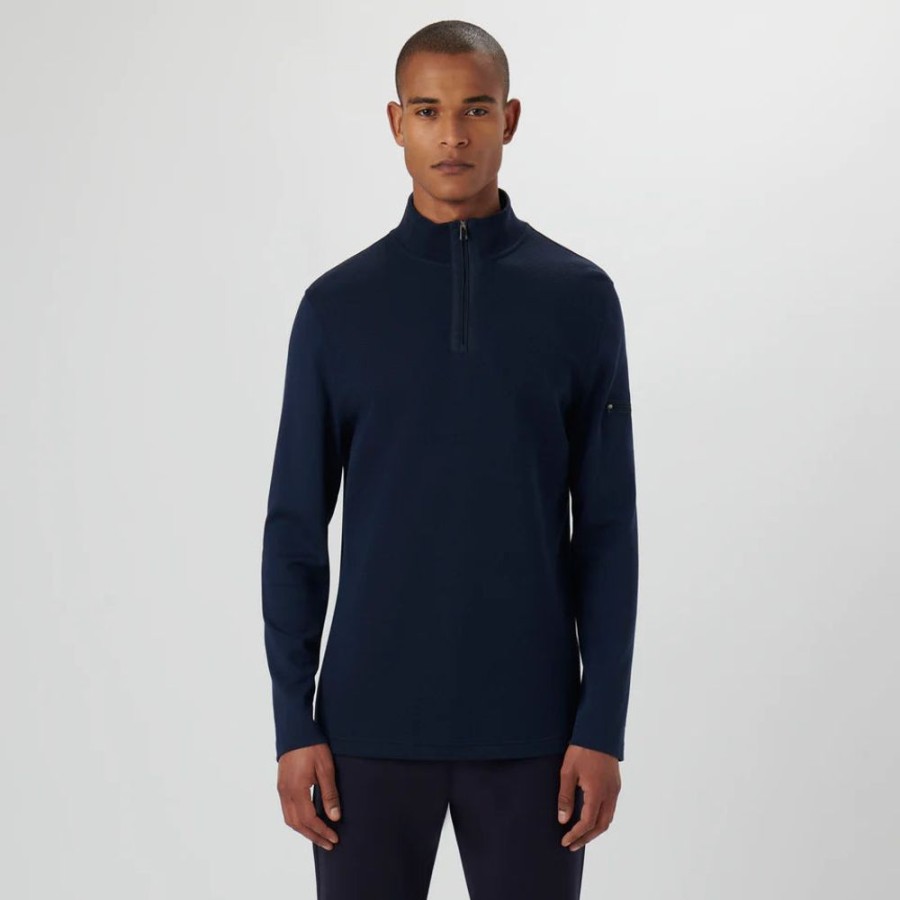 Men BUGATCHI Tops | Bugatchi- Men'S Quarter Zip Pullover