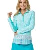 Women CABANA LIFE Tops | Cabana Life- Women'S Sport Zip Polo Napa