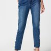 Women JOSEPH RIBKOFF Bottoms | Joseph Ribkoff- Eyelet Detail Jeans Med Blue