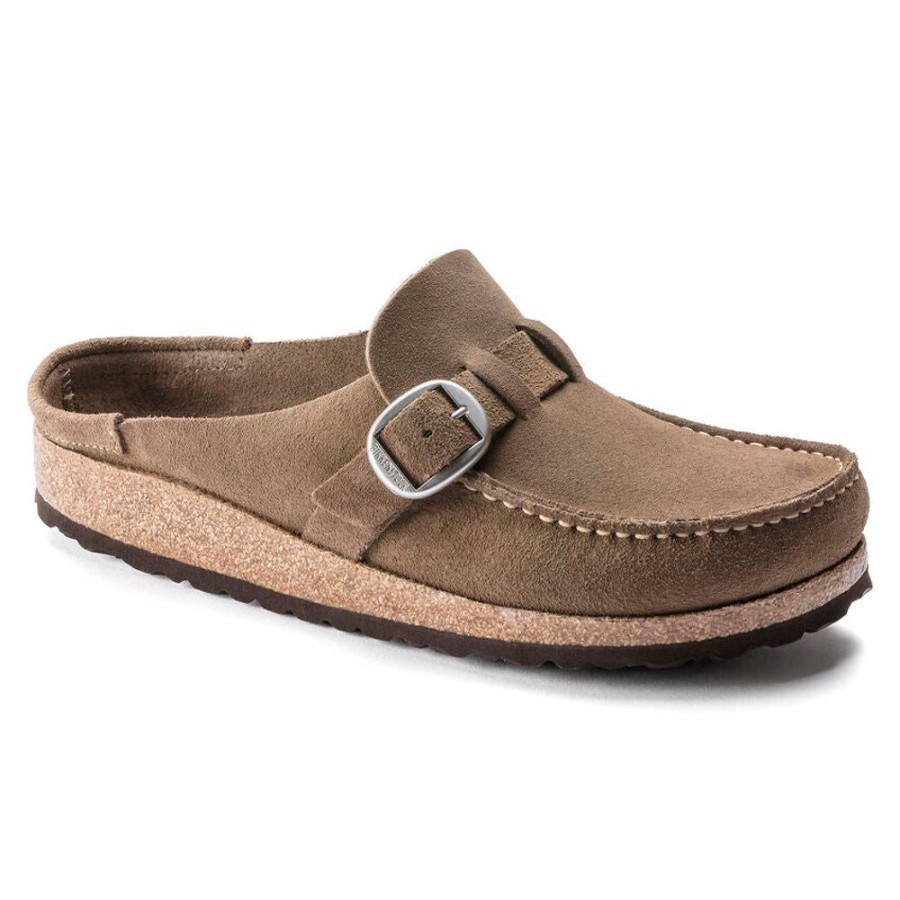 Women BIRKENSTOCK Casual Footwear | Birkenstock- Women'S Buckley Suede Leather Shoe Grey