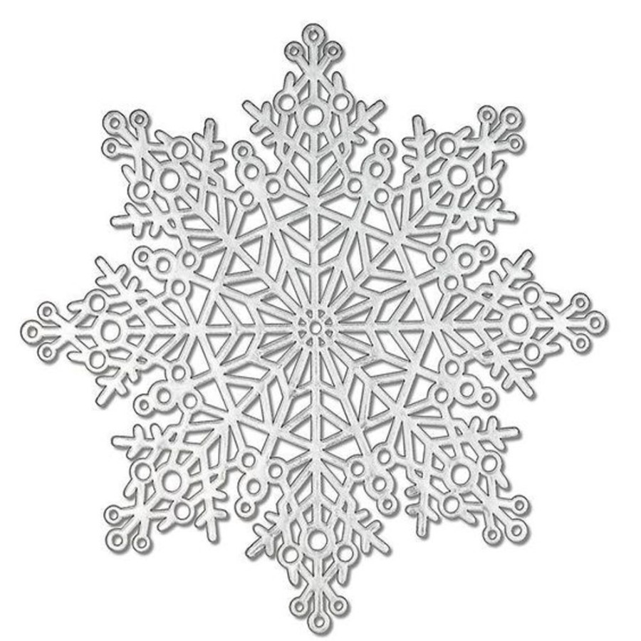 Cottage Kitchen ABBOTT Decor | Abbott- Silver Snowflake Placemat