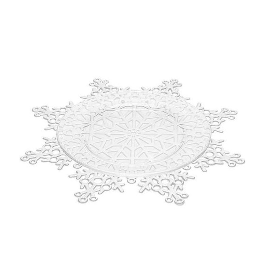 Cottage Kitchen ABBOTT Decor | Abbott- Silver Snowflake Placemat