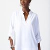 Women JOSEPH RIBKOFF Tops | Joseph Ribkoff- Wide Collar Popover Blouse Vanilla