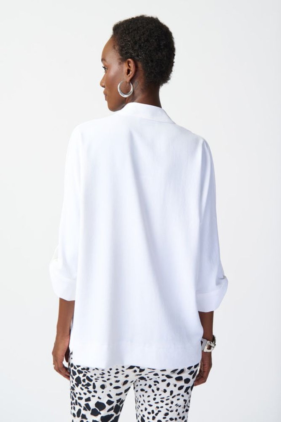 Women JOSEPH RIBKOFF Tops | Joseph Ribkoff- Wide Collar Popover Blouse Vanilla