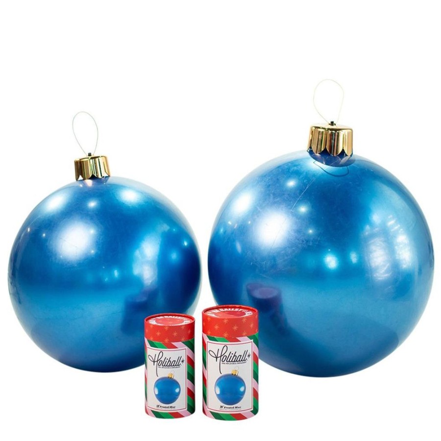 Cottage Kitchen HOLIBALL Ornaments | Holiball- 18" Frosted Blue Inflatable Ball