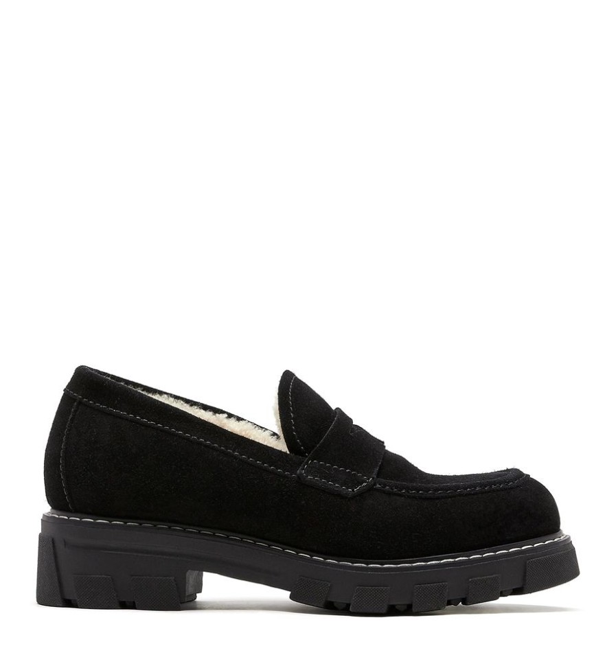 Women LA CANADIENNE Dress Shoes | La Canadienne- Women'S Darcy Loafer Black Suede