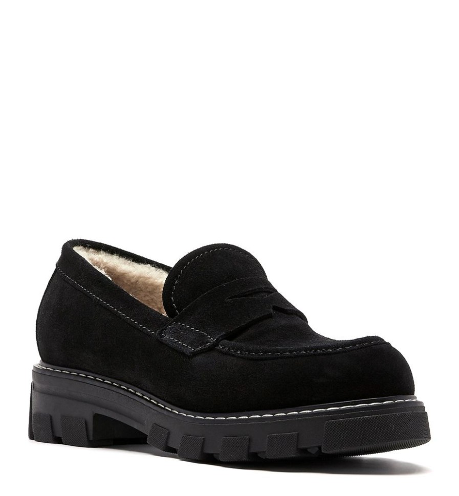 Women LA CANADIENNE Dress Shoes | La Canadienne- Women'S Darcy Loafer Black Suede