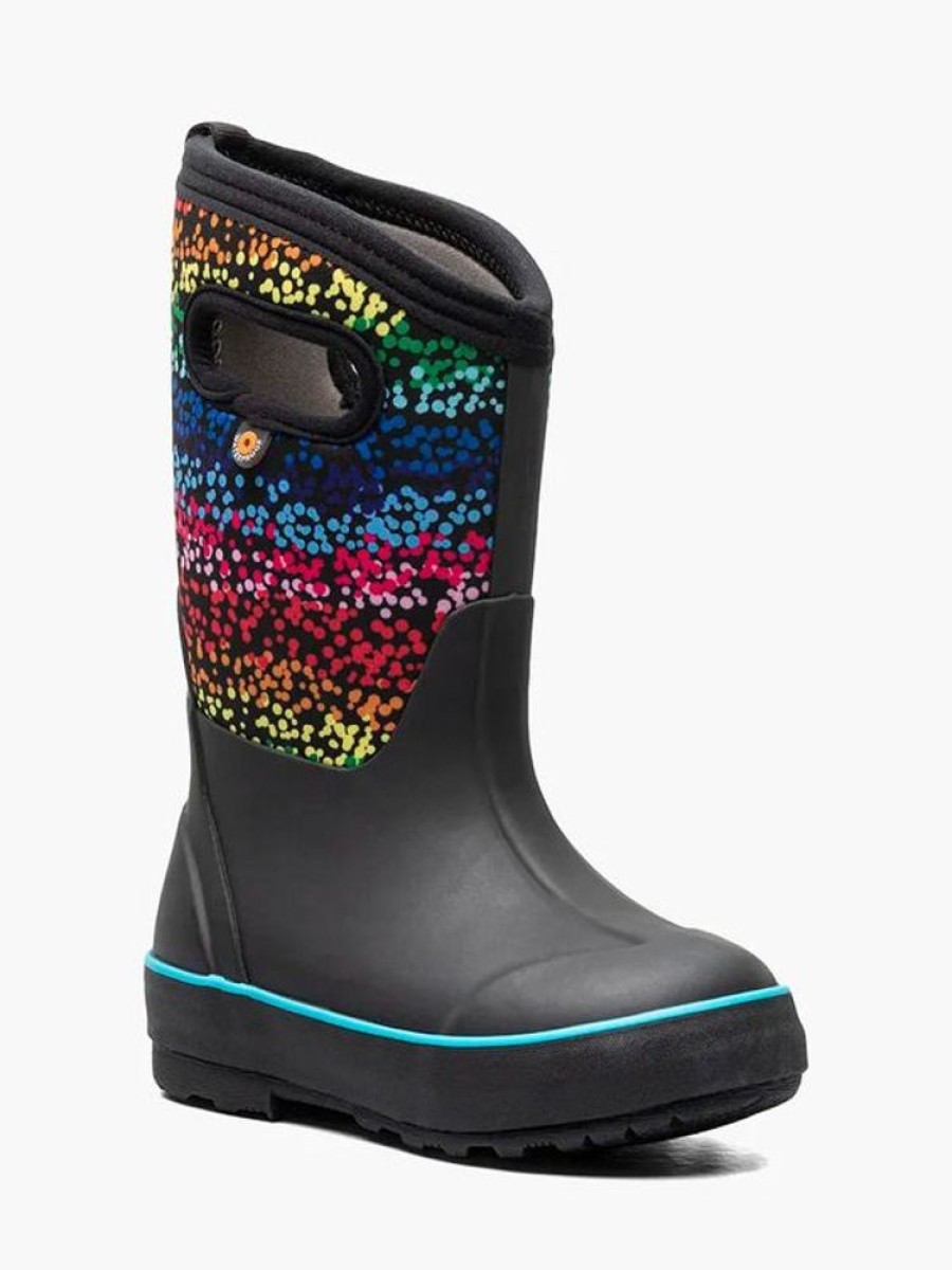 Kid BOGS Winter Boots | Bogs- Kids Classic Ii Rainbow Winter Boot Black Multi