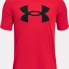 Kid UNDER ARMOUR Tops | Under Armour- Boys' Ua Tech™ Big Logo Short Sleeve Red