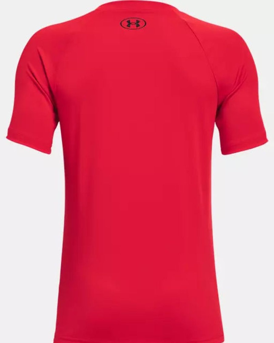 Kid UNDER ARMOUR Tops | Under Armour- Boys' Ua Tech™ Big Logo Short Sleeve Red