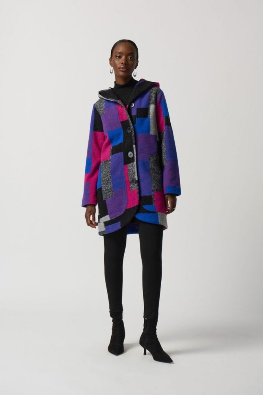 Women JOSEPH RIBKOFF Coats & Jackets | Joseph Ribkoff- Women'S Geometric Coat Multi