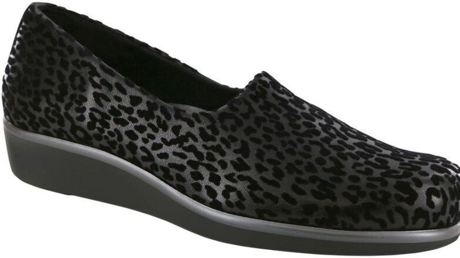 Women SAS Casual Footwear | Sas- Womens Bliss Wedge Black Leopard