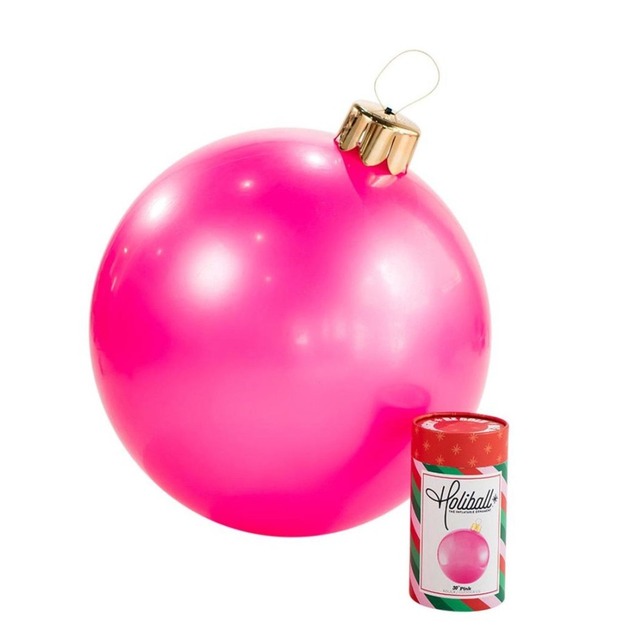 Cottage Kitchen HOLIBALL Ornaments | Holiball- 18" Pink Inflatable Ball