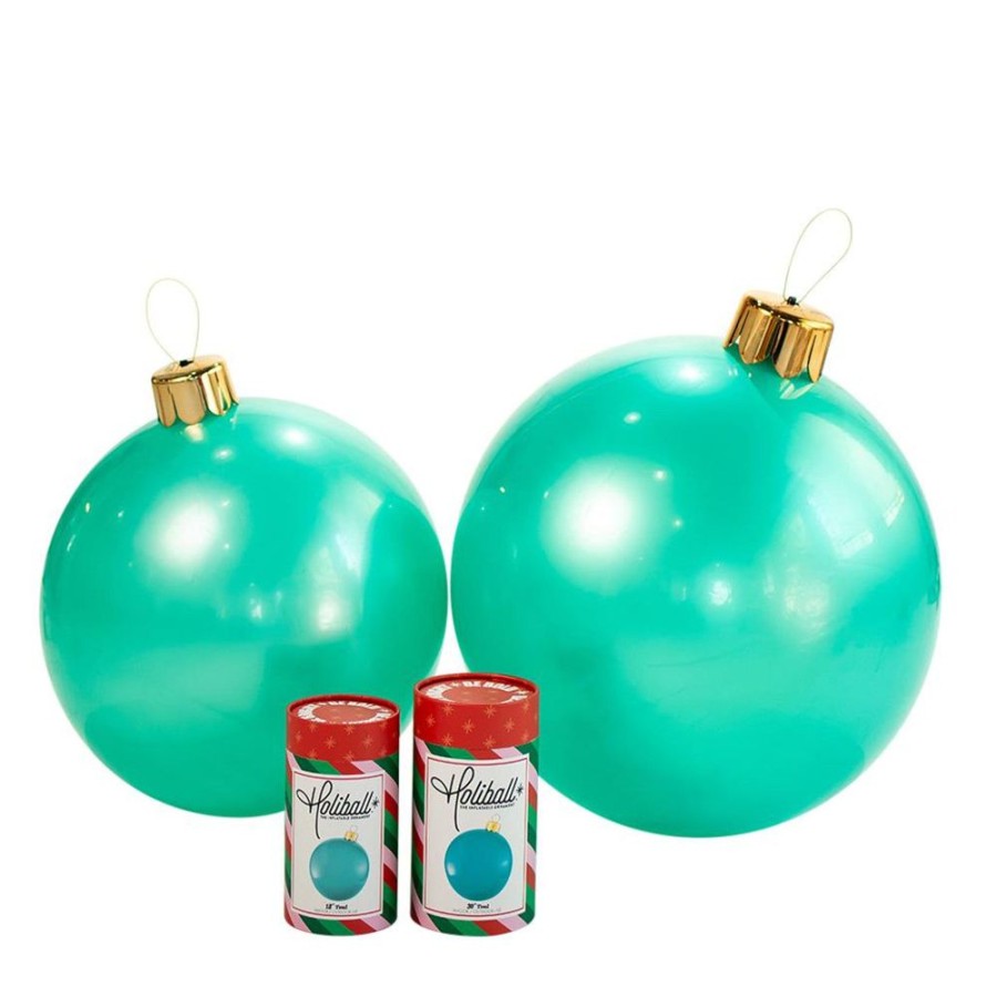 Cottage Kitchen HOLIBALL Ornaments | Holiball- 18" Teal Inflatable Ball