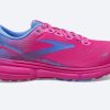 Women BROOKS Athletic Footwear | Brooks- Women'S Ghost 15 Cushioned Athletic Shoe Pink Glo-Blue