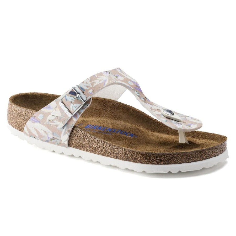 Women BIRKENSTOCK Casual Footwear | Birkenstock- Women Gizeh Soft Footbed Birko-Flor Pink