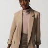 Women JOSEPH RIBKOFF Tops | Joseph Ribkoff- Oversized Faux Leather Blazer Latte