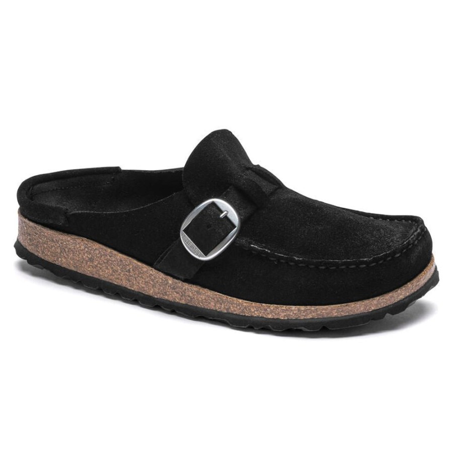 Women BIRKENSTOCK Casual Footwear | Birkenstock- Buckley Suede Leather Shoe Black