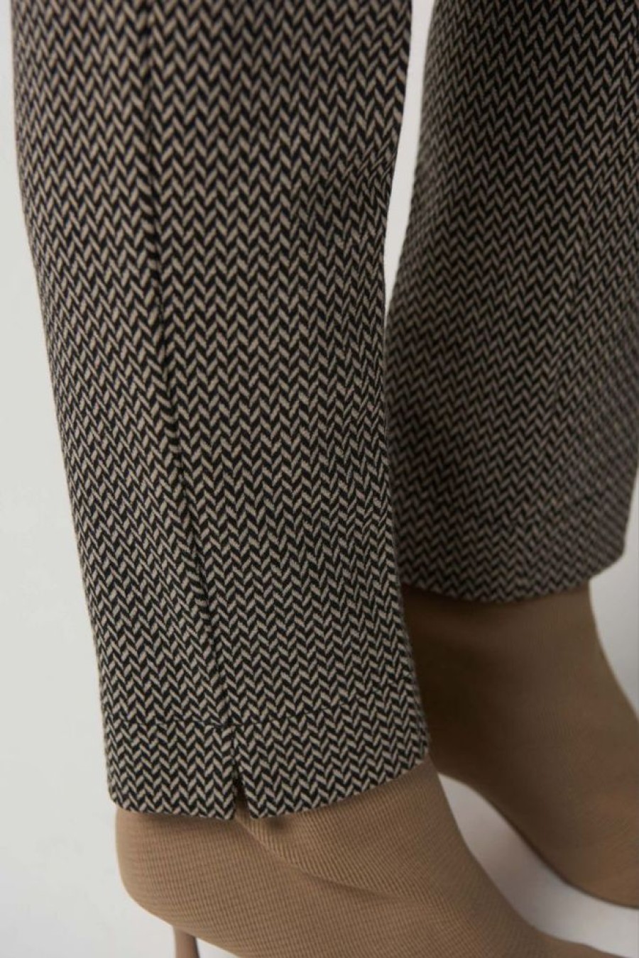 Women JOSEPH RIBKOFF Bottoms | Joseph Ribkoff- Geometric Print Pant Blk-Beige