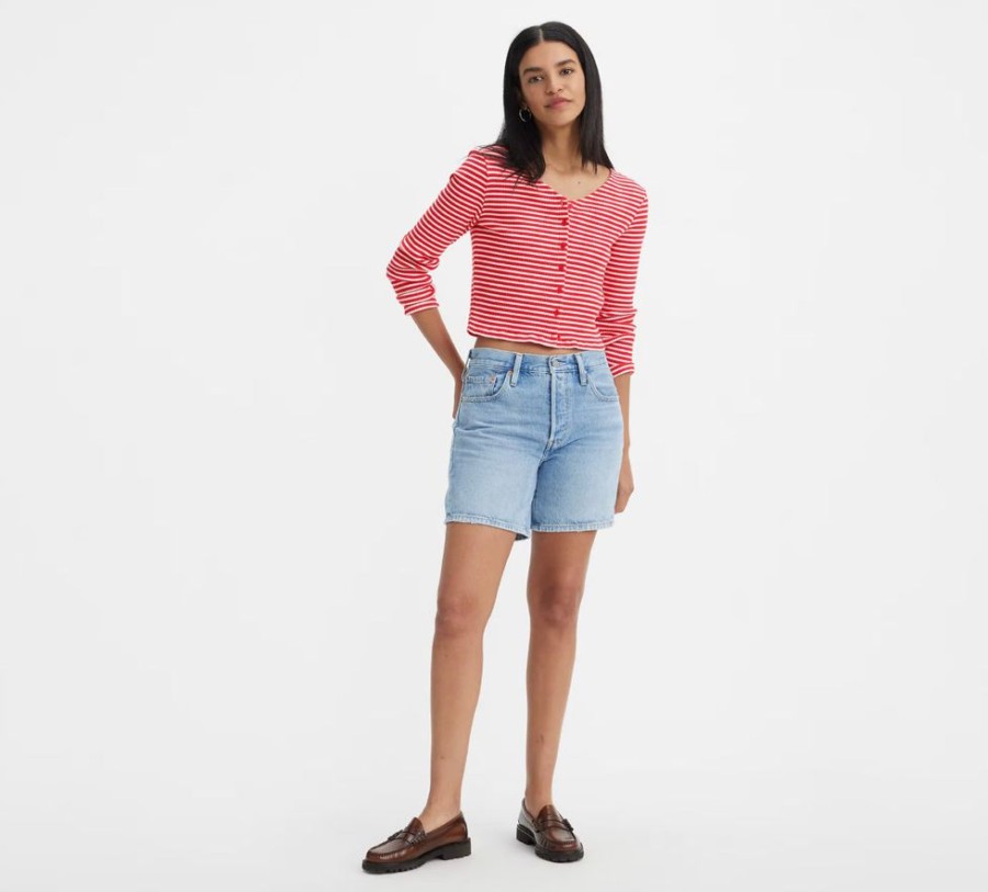 Women LEVI STRAUSS CANADA Bottoms | Levi'S- 501® Mid Thigh Women'S Shorts Ojai Luxor Last