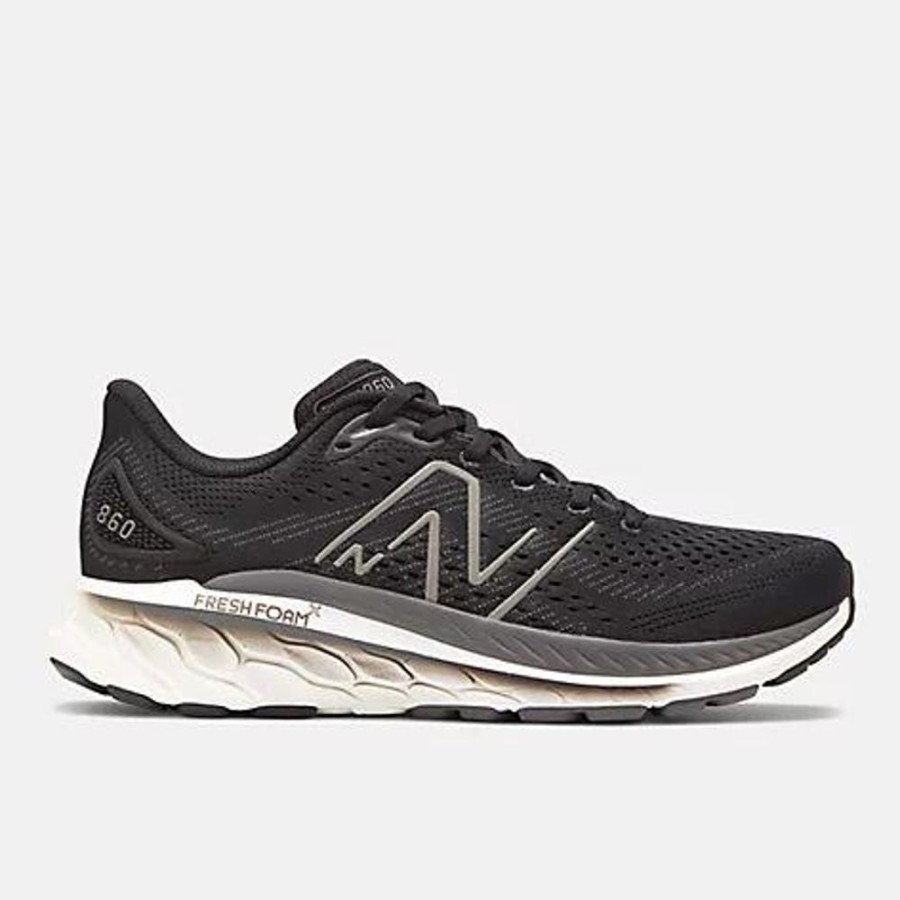 Men NEW BALANCE Athletic Footwear | New Balance- Men'S Fresh Foam X 860V13 Athletic Shoe Blk-White