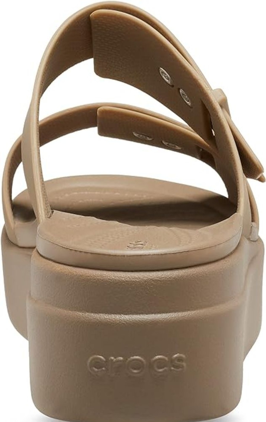 Women CROCS Sandals | Crocs- Women'S Brooklyn Buckle Platform Sandal Khaki