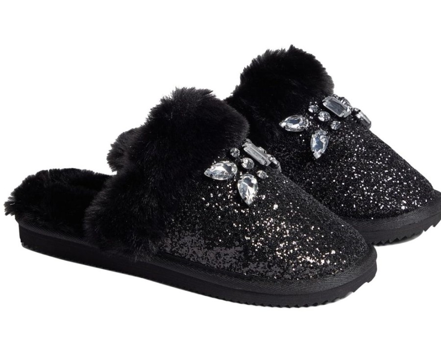 Women MICHAEL KORS Slippers | Michael Kors- Women'S Taj Slipper Black