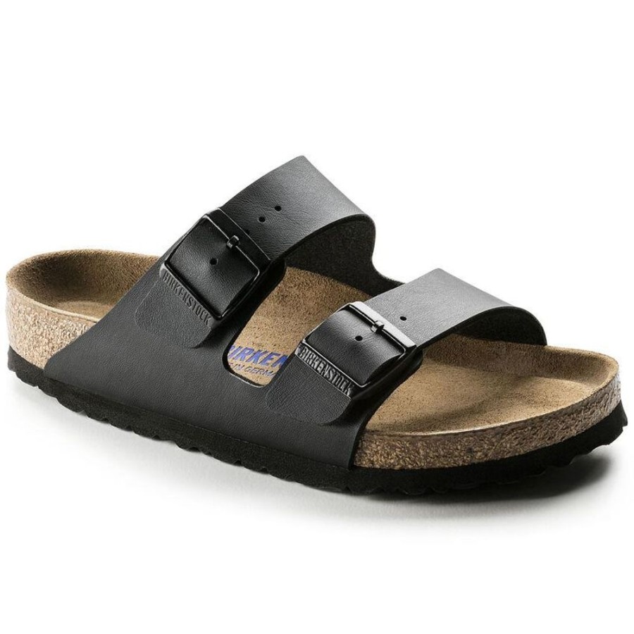 Men BIRKENSTOCK Sandals | Birkenstock- Arizona Soft Footbed Birko-Flor Sandal Black