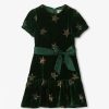 Kid HATLEY Dresses & Rompers | Hatley- Kids Green Sequin Velvet Dress Gold Star