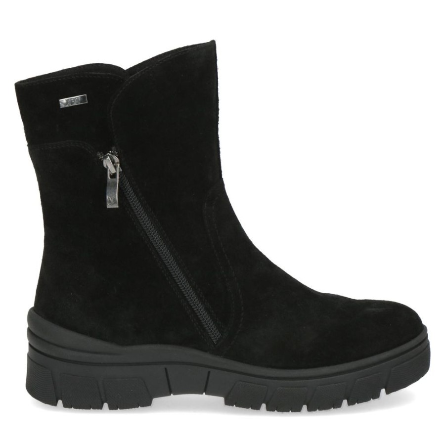 Women CAPRICE Winter Boots | Caprice- Women'S 26437-21 Boot Black Suede