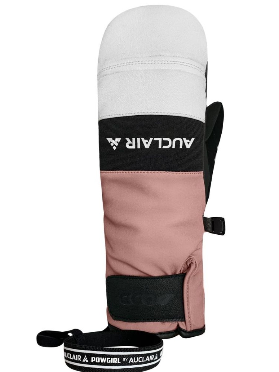 Women AUCLAIR Gloves | Auclair- Ladies Snow Angel Mitts Blk-Wht-Pink