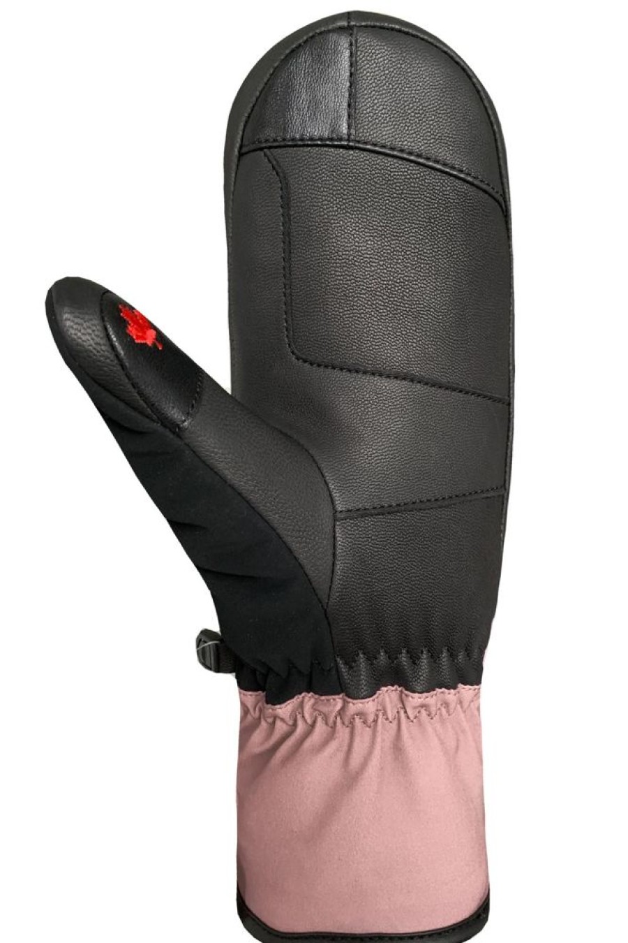 Women AUCLAIR Gloves | Auclair- Ladies Snow Angel Mitts Blk-Wht-Pink