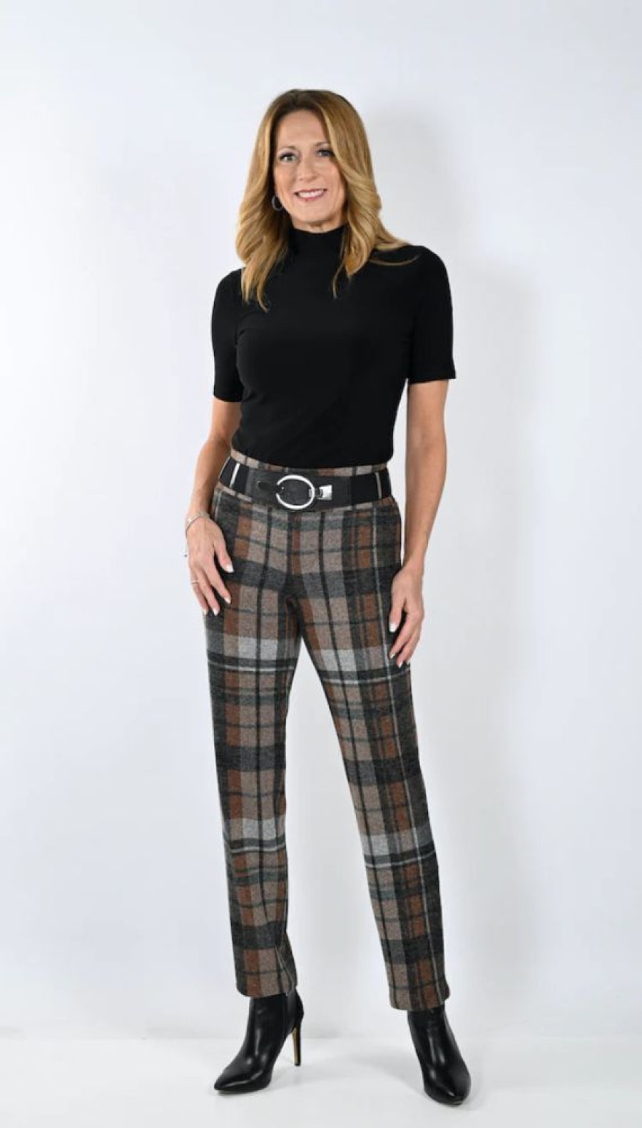 Women FRANK LYMAN Bottoms | Frank Lyman- Knit Pant 233442 Toffee-Hunter