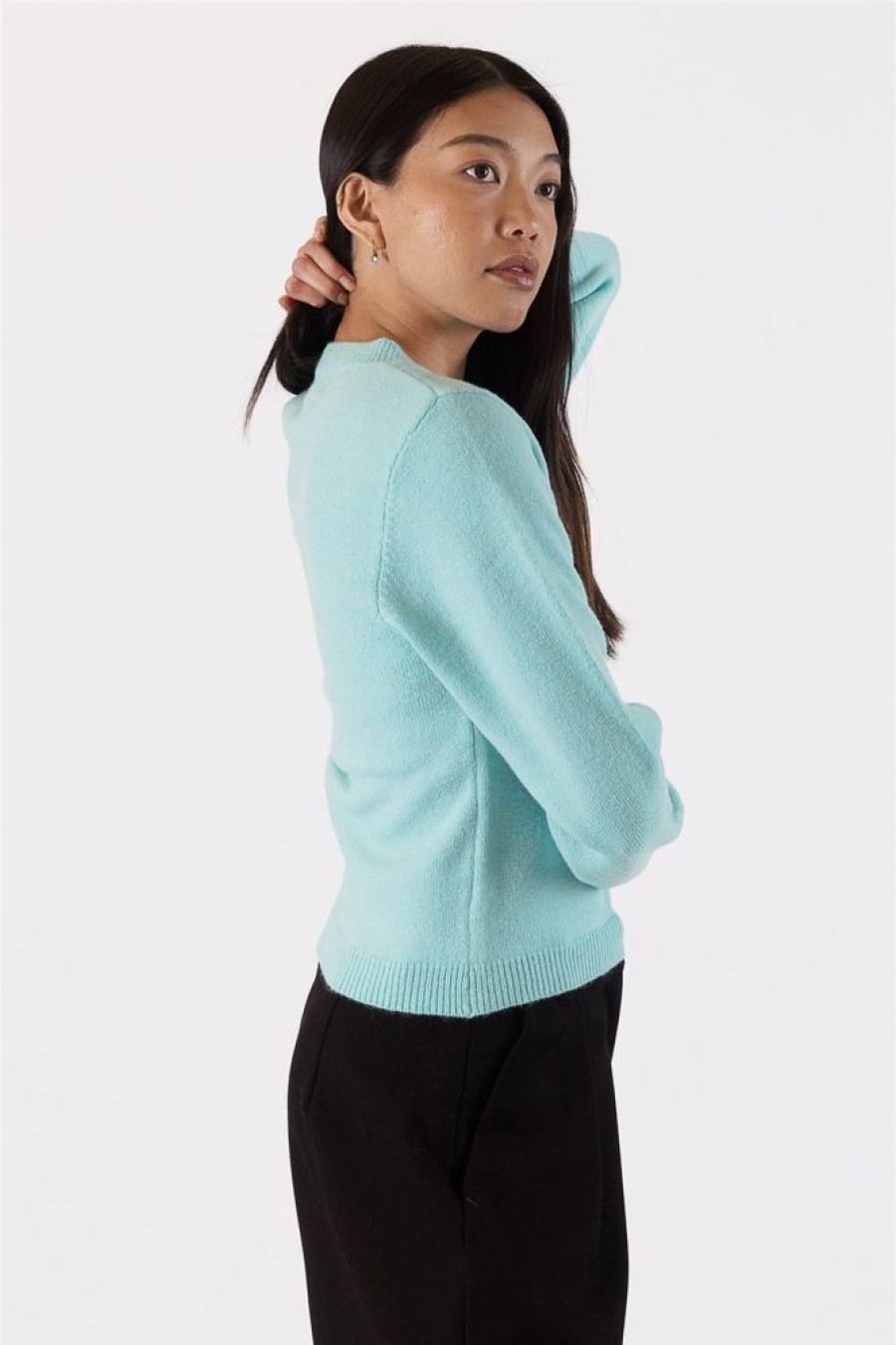 Women LYLA & LUXE Tops | Lyla & Luxe- Ladies Annie Sweater Turquoise