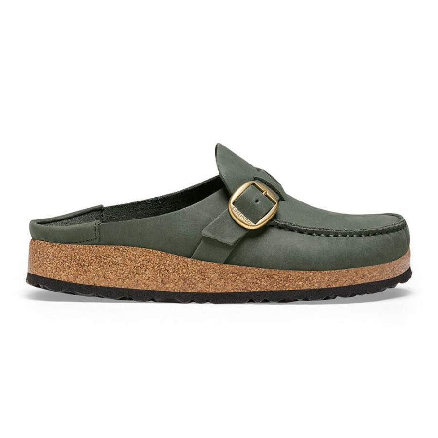 Women BIRKENSTOCK Casual Footwear | Birkenstock- Women'S Buckley Nubuck Leather Shoe Thyme