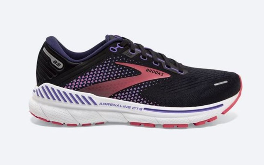 Women BROOKS Athletic Footwear | Brooks- Women'S Adrenaline Gts 22 Athletic Shoe Black-Purple