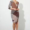 Women JOSEPH RIBKOFF Dresses | Joseph Ribkoff- Patchwork Dress Vanilla-Multi