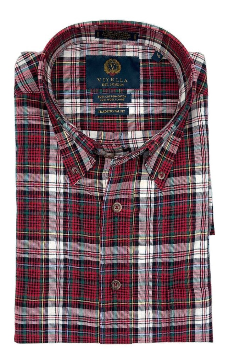 Men VIYELLA Tops | Viyella- Men'S Long Sleeve Shirt Admiral Red