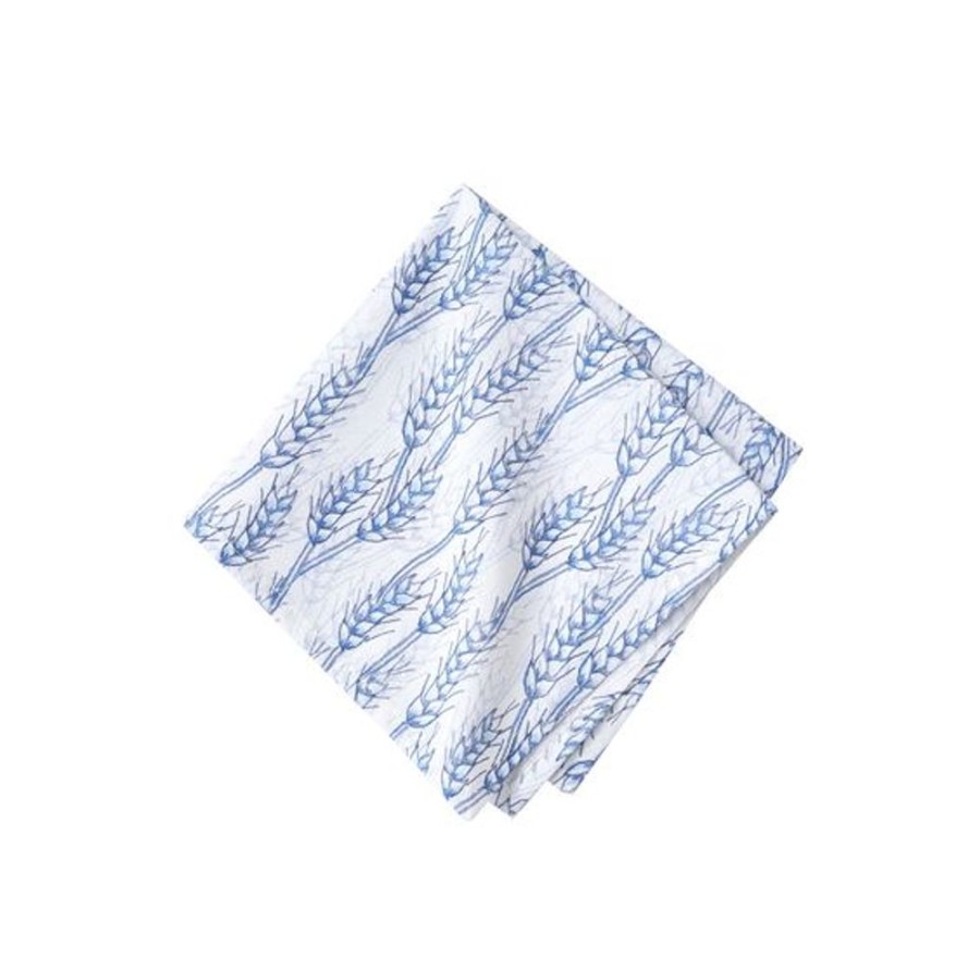 Cottage Kitchen C&F ENTERPRISES Napkins | Carol & Frank- Blue Harvest Wheat Napkin