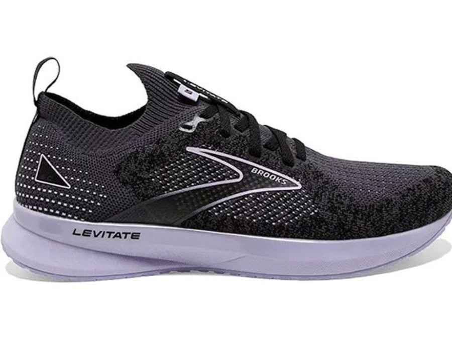 Women BROOKS Sneakers | Brooks- Women'S Levitate Stealthfit 5 Athletic Shoe Black-Ebony-Lilac