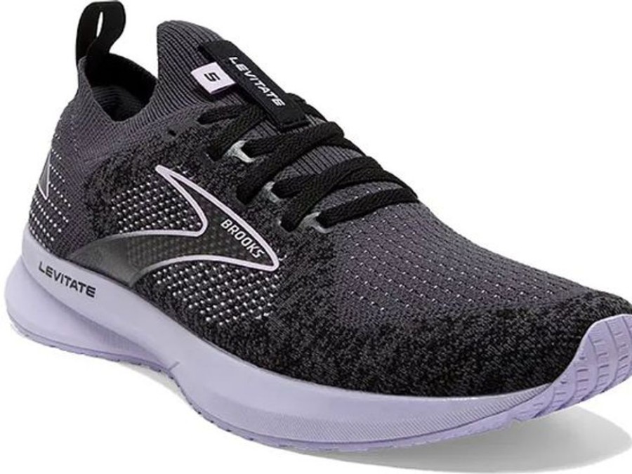 Women BROOKS Sneakers | Brooks- Women'S Levitate Stealthfit 5 Athletic Shoe Black-Ebony-Lilac