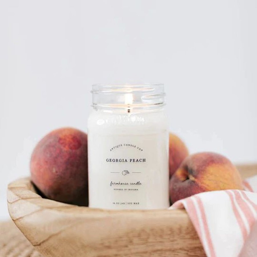 Cottage Kitchen ANTIQUE CANDLE CO Candles | Antique Candle Co- Georgia Peach 16 Oz Candle