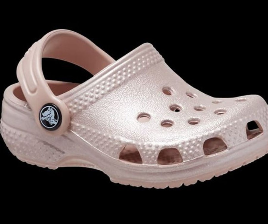 Kid CROCS Casual Footwear | Crocs- Baby Little Shimmer Clog Pink Clay