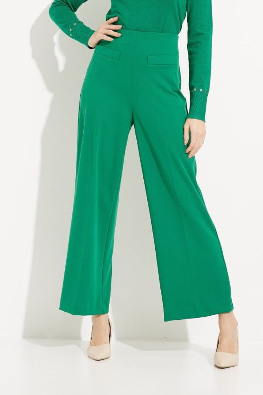 Women JOSEPH RIBKOFF Bottoms | Joseph Ribkoff- Women'S Wide Leg Pant Kelly Green